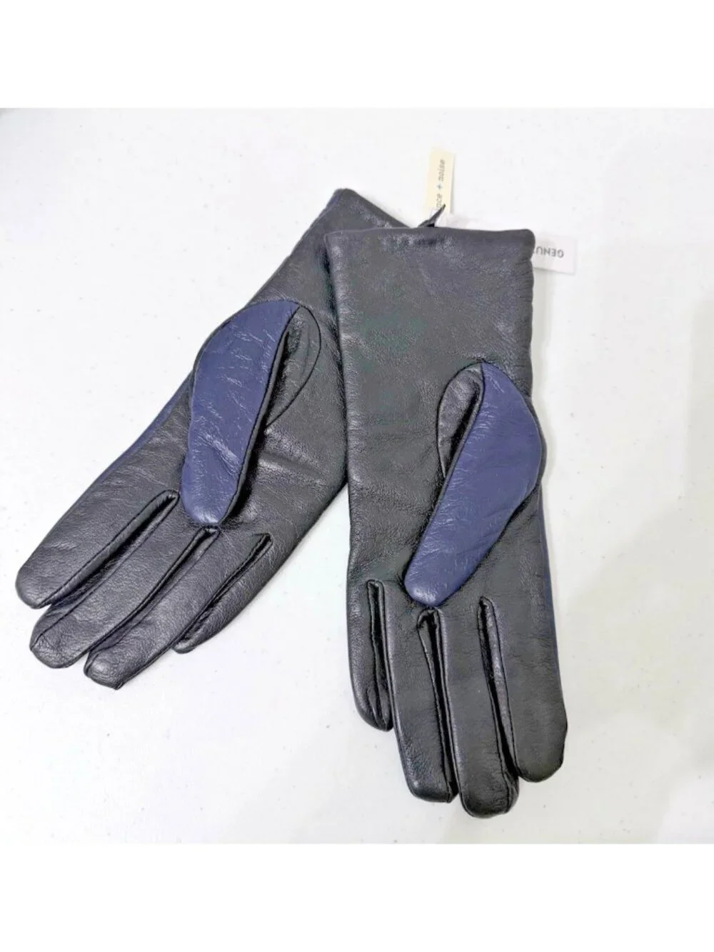 Urban Outfitters Silence + Noise Leather Women's Gloves Size SM Blue & Black NEW